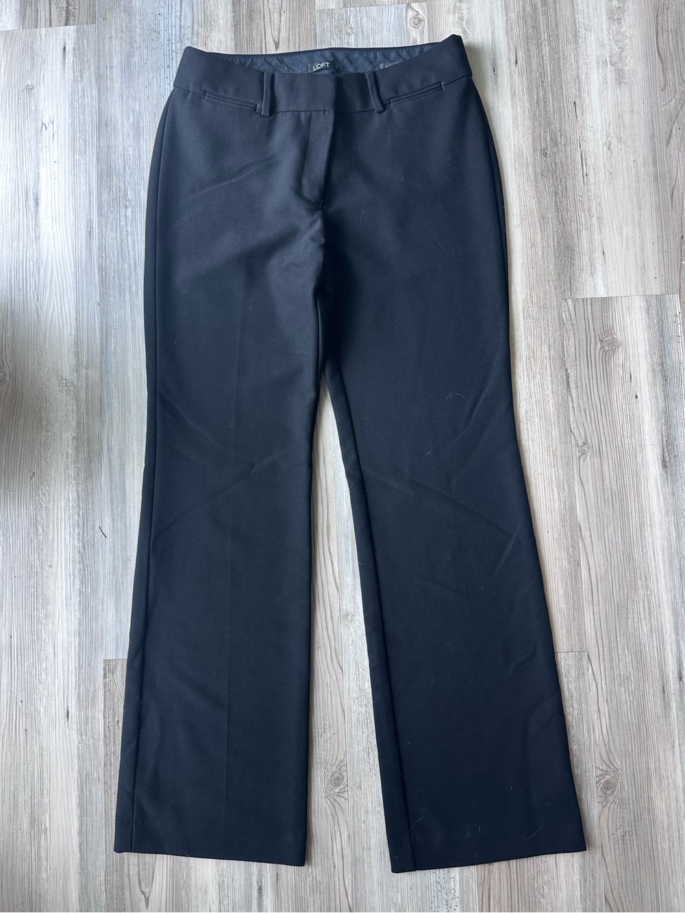 LOFT Marisa Black Dress Pants Size 6 Straight Leg Career Work Trousers